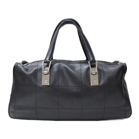 Chanel Handbags - CHANEL Boston Bag Chocobar Black Lambskin
